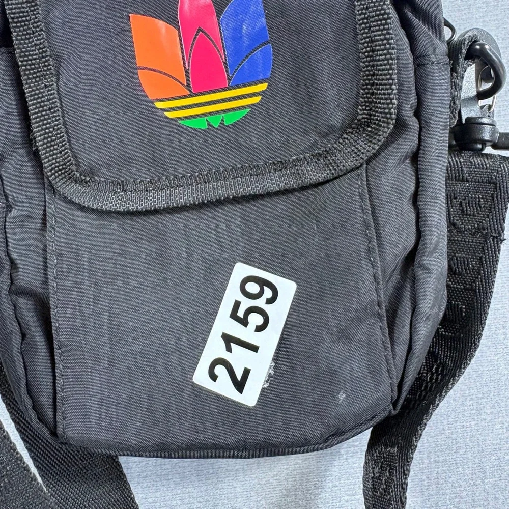 Adidas‎ Crossbody Bag Unisex OS Black Multicolor Trefoil Festival Pouch Sport